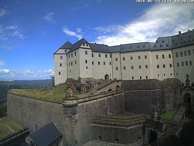 Archived image Webcam Fort Koenigstein entrance area