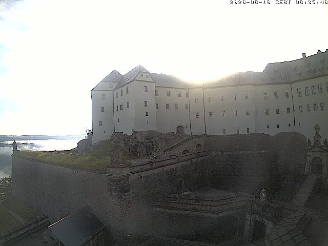 Archiv Foto Webcam Festung Königstein: Eingangsbereich