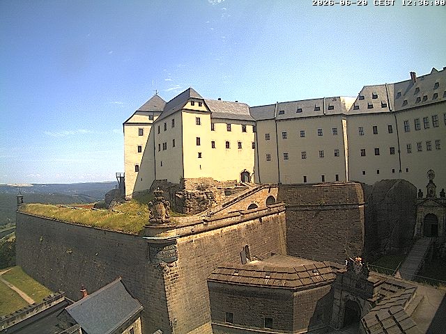 Archiv Foto Webcam Festung Königstein: Eingangsbereich