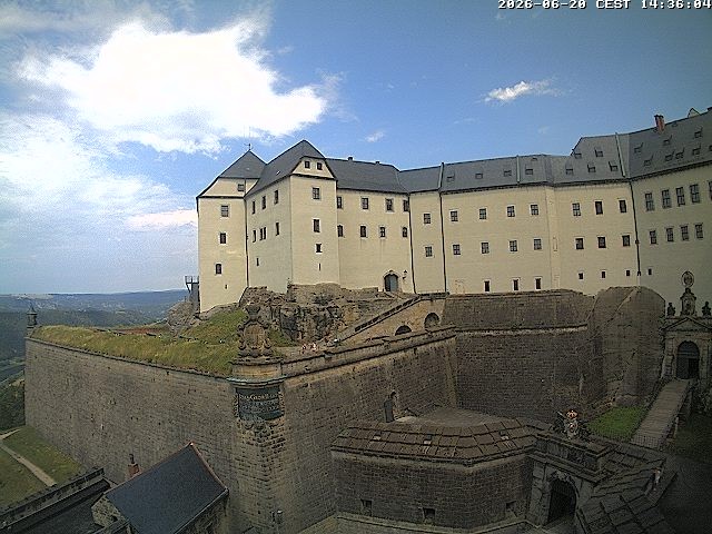 Archiv Foto Webcam Festung Königstein: Eingangsbereich