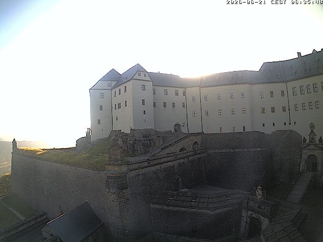 Archiv Foto Webcam Festung Königstein: Eingangsbereich