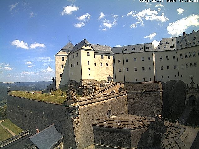 Archiv Foto Webcam Festung Königstein: Eingangsbereich