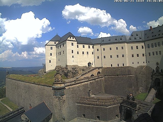 Archiv Foto Webcam Festung Königstein: Eingangsbereich