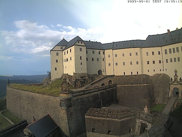 Archiv Foto Webcam Festung Königstein: Eingangsbereich