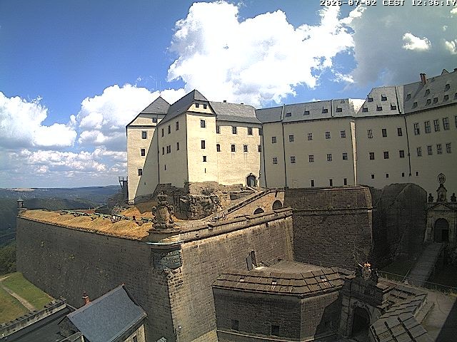 Archiv Foto Webcam Festung Königstein: Eingangsbereich