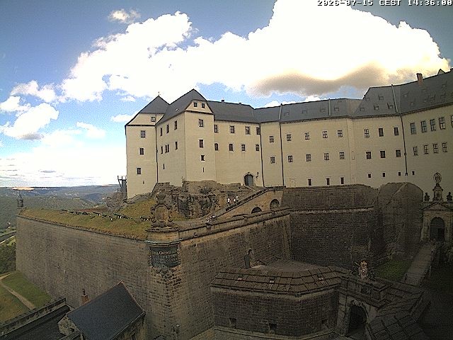Archiv Foto Webcam Festung Königstein: Eingangsbereich