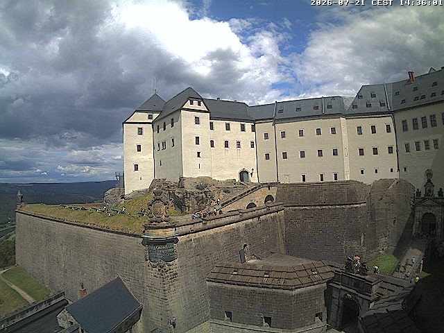 Archived image Webcam Fort Koenigstein entrance area