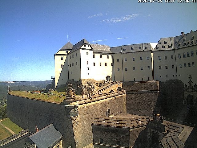 Archiv Foto Webcam Festung Königstein: Eingangsbereich