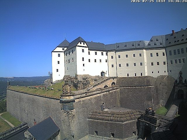 Archiv Foto Webcam Festung Königstein: Eingangsbereich