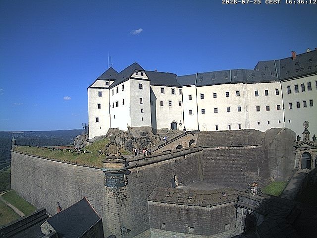 Archiv Foto Webcam Festung Königstein: Eingangsbereich