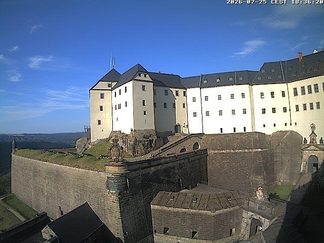 Archiv Foto Webcam Festung Königstein: Eingangsbereich