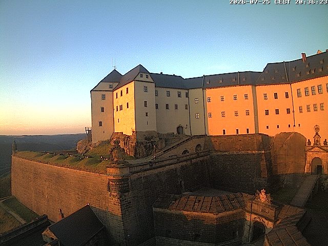 Archiv Foto Webcam Festung Königstein: Eingangsbereich