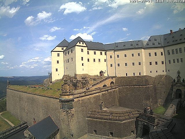 Archiv Foto Webcam Festung Königstein: Eingangsbereich