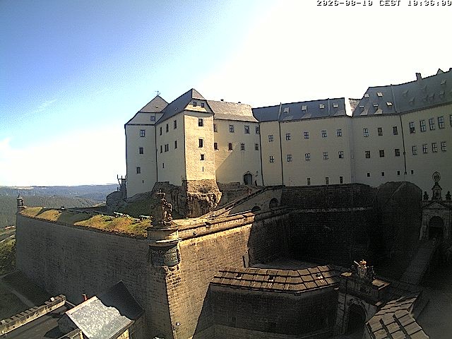 Archiv Foto Webcam Festung Königstein: Eingangsbereich
