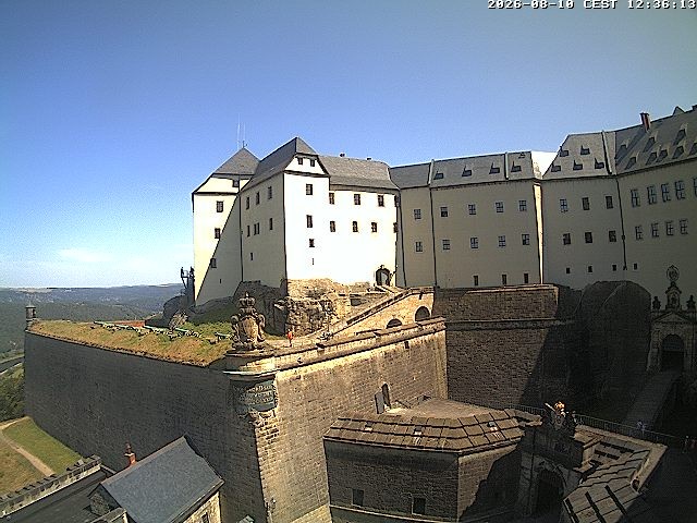 Archiv Foto Webcam Festung Königstein: Eingangsbereich