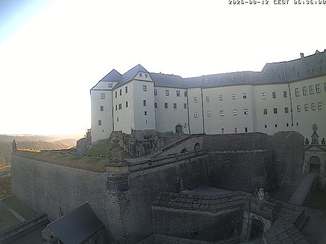 Archiv Foto Webcam Festung Königstein: Eingangsbereich