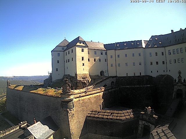 Archiv Foto Webcam Festung Königstein: Eingangsbereich
