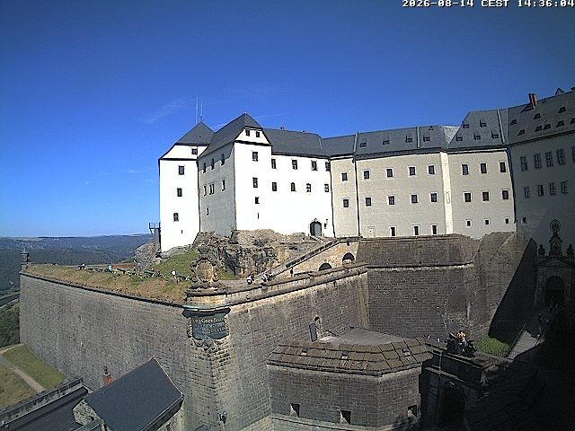 Archiv Foto Webcam Festung Königstein: Eingangsbereich