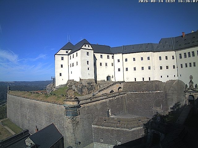 Archiv Foto Webcam Festung Königstein: Eingangsbereich