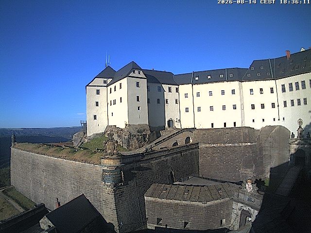 Archiv Foto Webcam Festung Königstein: Eingangsbereich