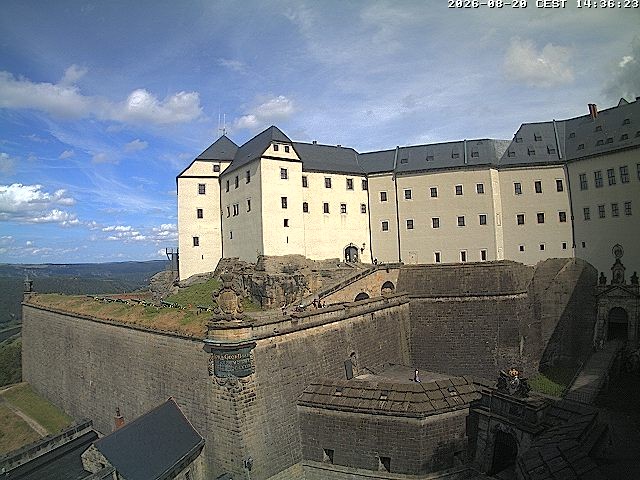 Archived image Webcam Fort Koenigstein entrance area
