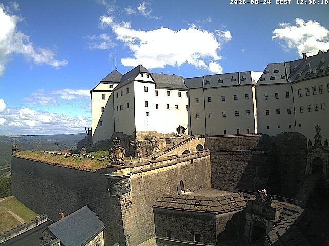 Archiv Foto Webcam Festung Königstein: Eingangsbereich