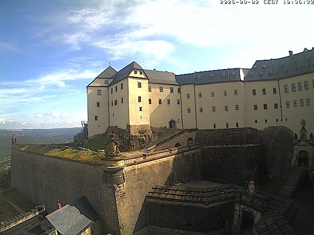 Archiv Foto Webcam Festung Königstein: Eingangsbereich