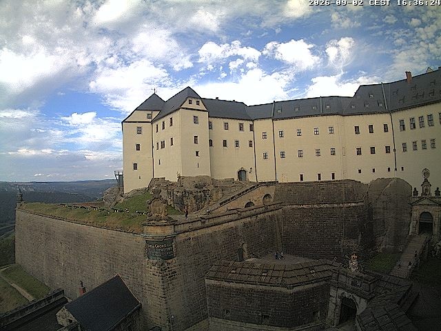 Archiv Foto Webcam Festung Königstein: Eingangsbereich