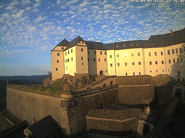 Archiv Foto Webcam Festung Königstein: Eingangsbereich