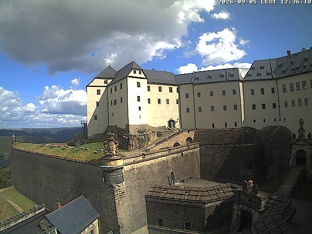 Archiv Foto Webcam Festung Königstein: Eingangsbereich