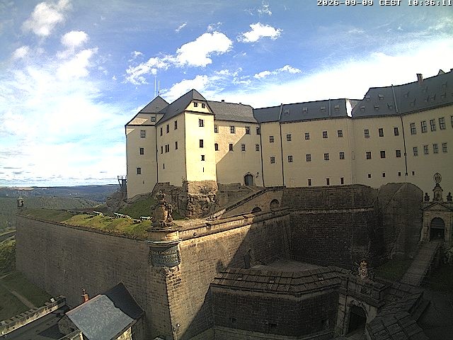 Archiv Foto Webcam Festung Königstein: Eingangsbereich