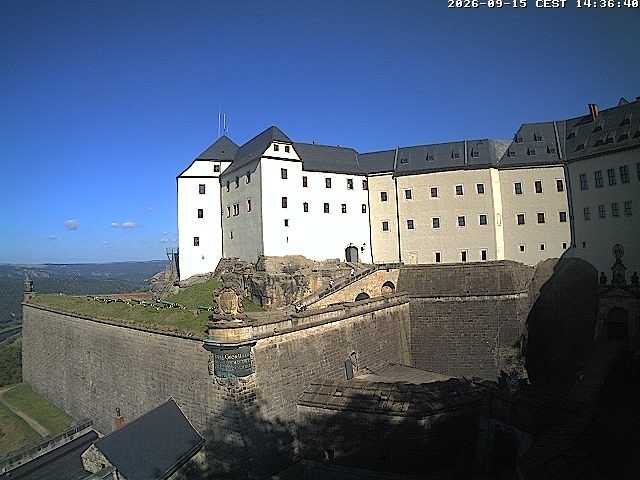 Archiv Foto Webcam Festung Königstein: Eingangsbereich