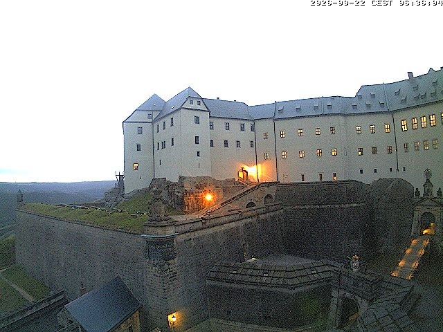 Archiv Foto Webcam Festung Königstein: Eingangsbereich