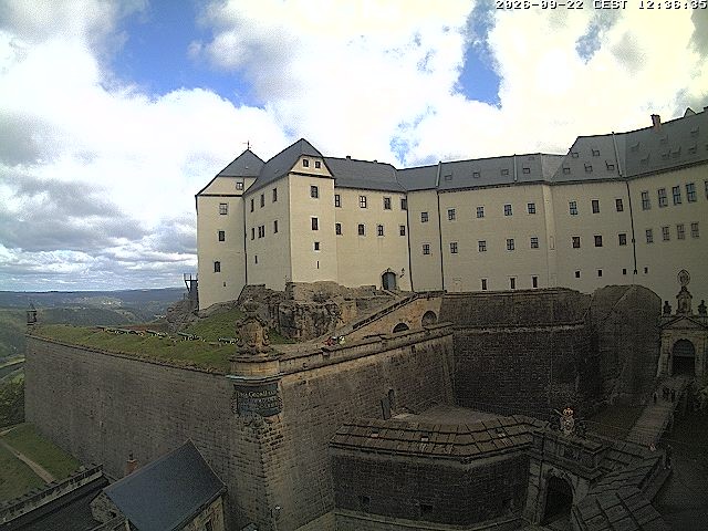 Archiv Foto Webcam Festung Königstein: Eingangsbereich