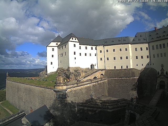 Archiv Foto Webcam Festung Königstein: Eingangsbereich