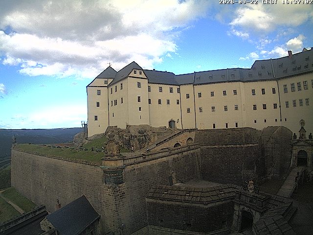 Archiv Foto Webcam Festung Königstein: Eingangsbereich