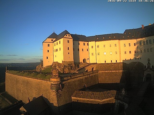 Archiv Foto Webcam Festung Königstein: Eingangsbereich