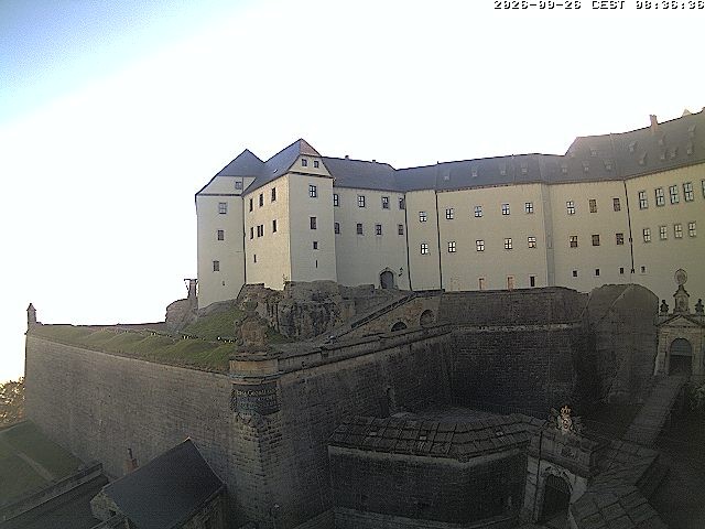 Archiv Foto Webcam Festung Königstein: Eingangsbereich