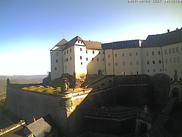 Archiv Foto Webcam Festung Königstein: Eingangsbereich