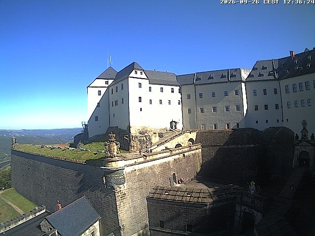 Archiv Foto Webcam Festung Königstein: Eingangsbereich