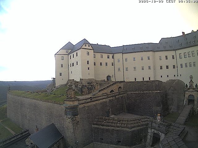 Archiv Foto Webcam Festung Königstein: Eingangsbereich