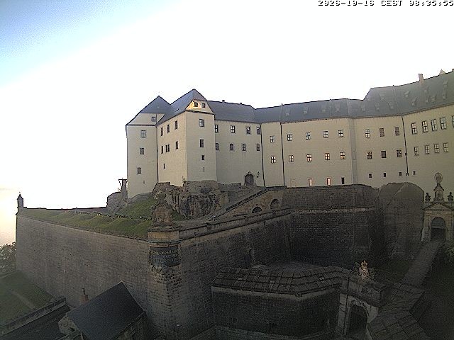 Archiv Foto Webcam Festung Königstein: Eingangsbereich