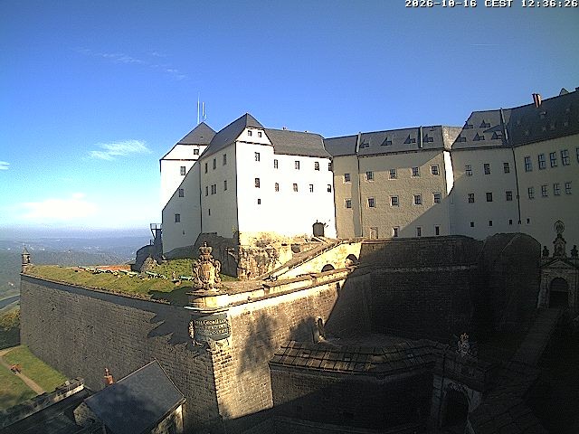 Archiv Foto Webcam Festung Königstein: Eingangsbereich