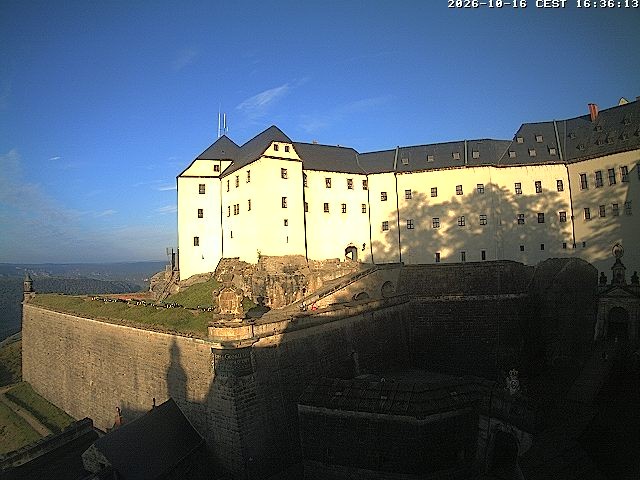 Archiv Foto Webcam Festung Königstein: Eingangsbereich