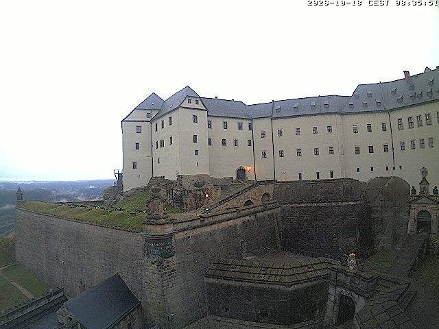 Archiv Foto Webcam Festung Königstein: Eingangsbereich