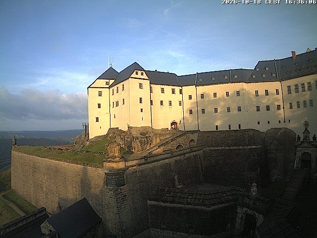 Archiv Foto Webcam Festung Königstein: Eingangsbereich