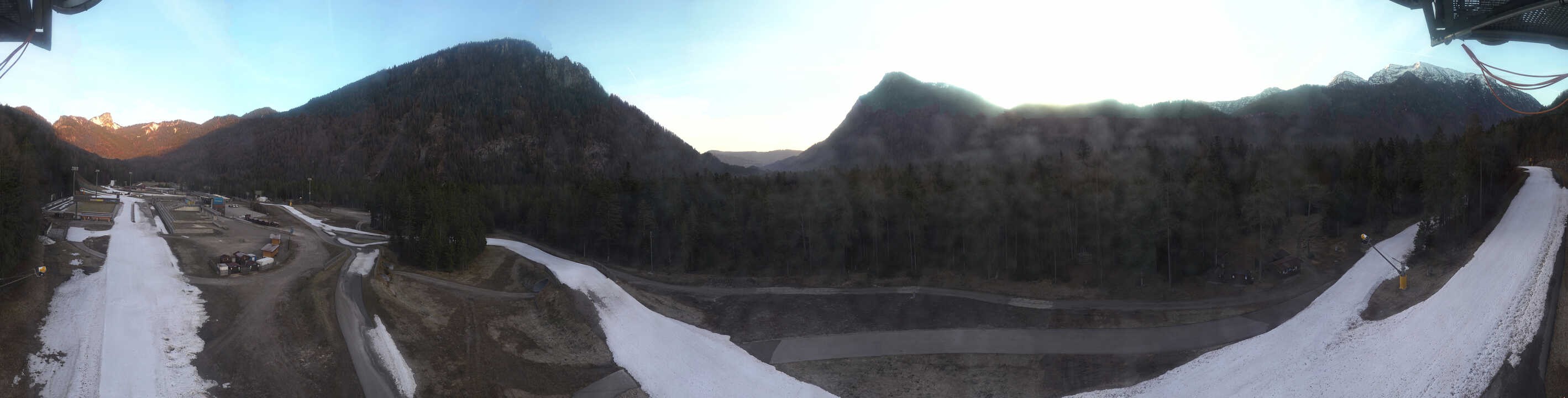 Archiv Foto Webcam Ruhpolding: Panorama Chiemgau Arena