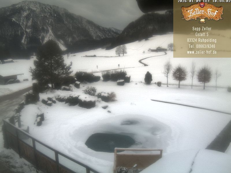Archiv Foto Webcam Ruhpolding: Blick vom Zeller Hof