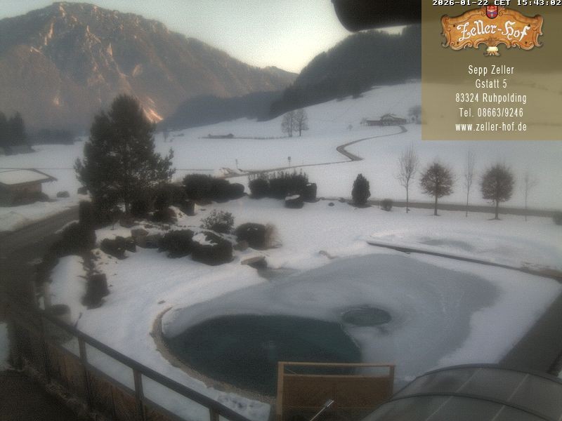 Archiv Foto Webcam Ruhpolding: Blick vom Zeller Hof