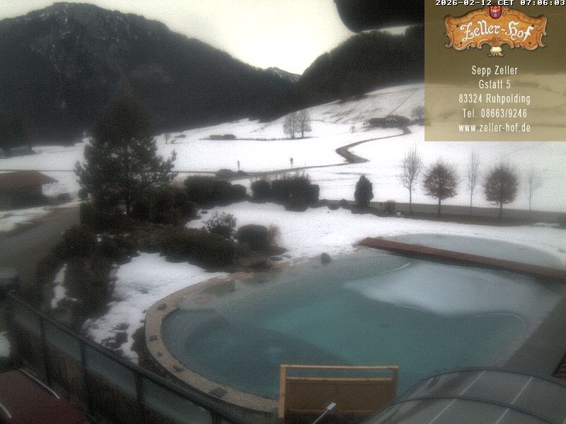 Archiv Foto Webcam Ruhpolding: Blick vom Zeller Hof
